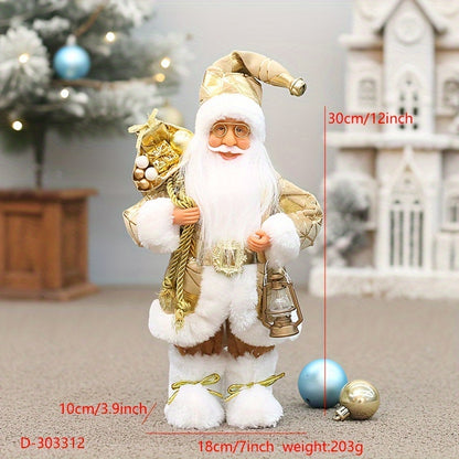 Weihnachtsmann-Figur als festliche Dekoration