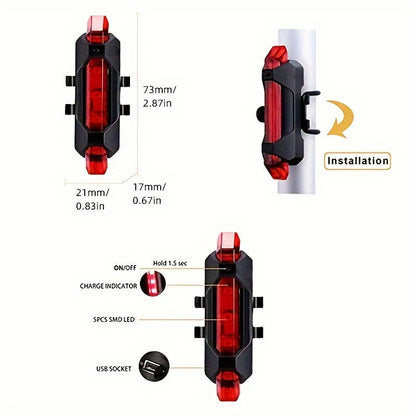 SafeRide LED stražnje svjetlo – USB punjivo i jako
