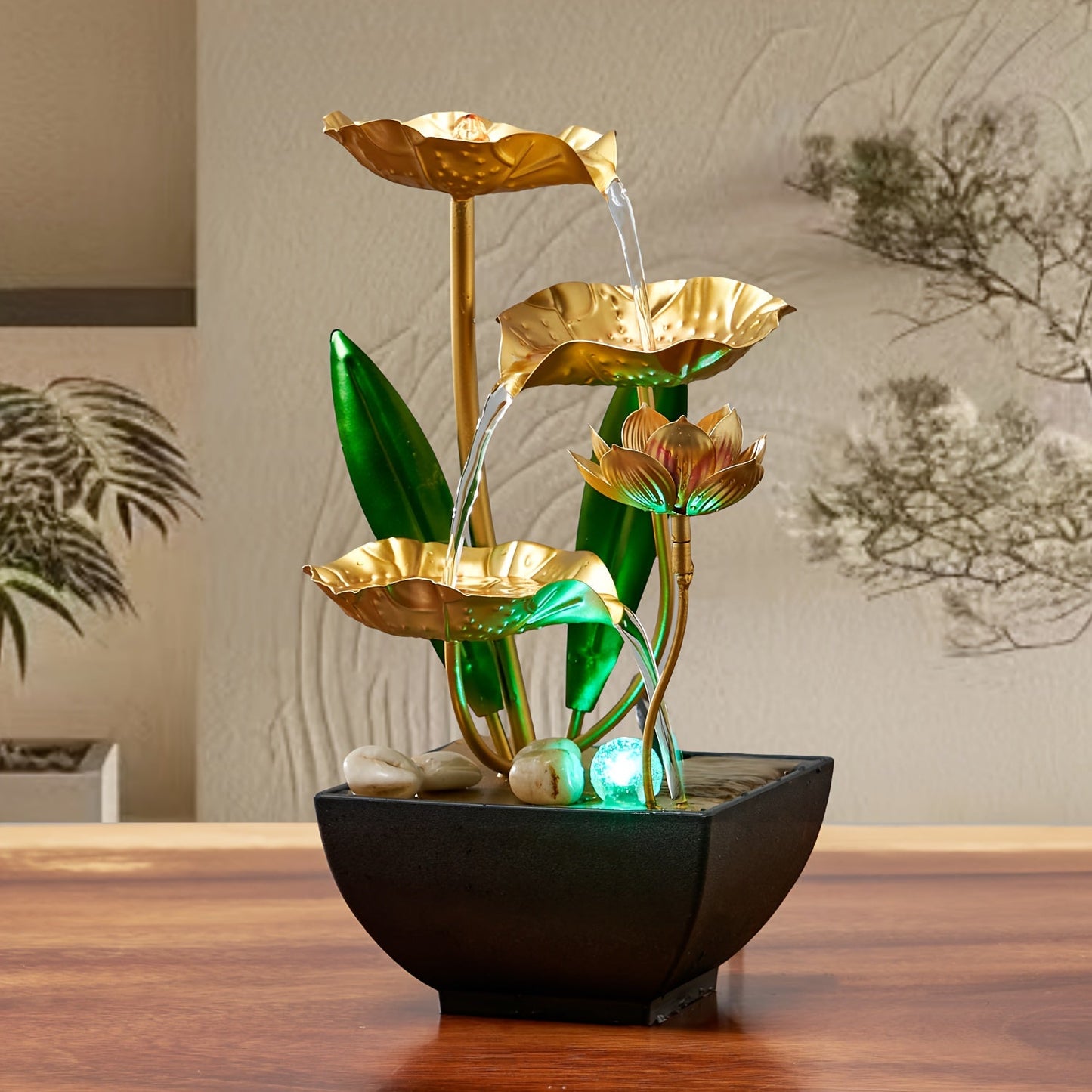 Serene Lotus unutarnji fontana – umirujuća i atmosferična