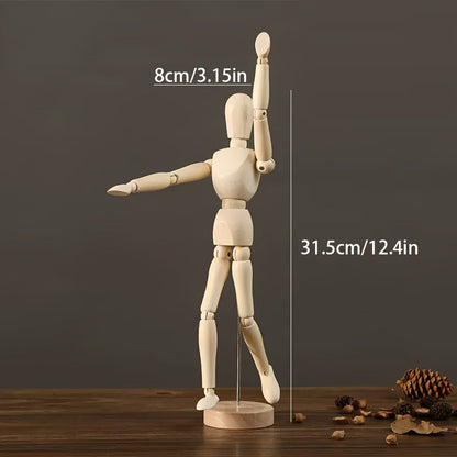 Drveni maneken za umjetnost marelice – fleksibilan i prirodan izgled