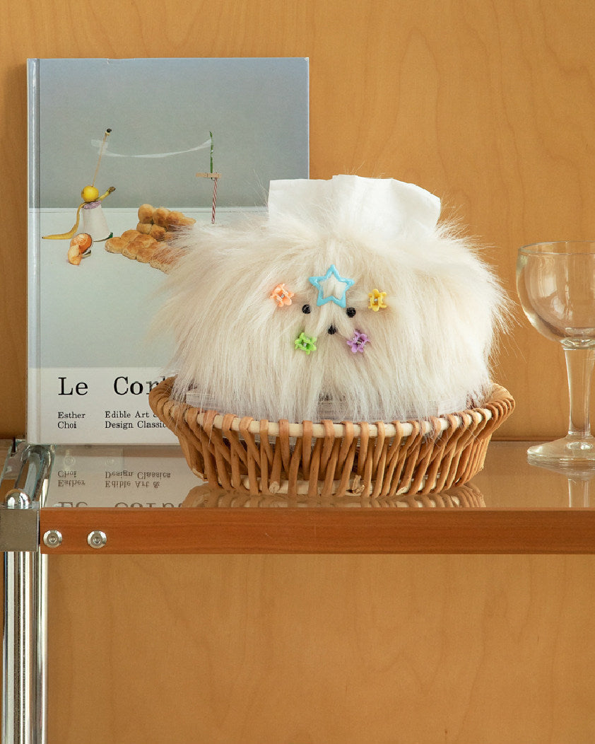 Flauschige Hunde-Taschentuchbox