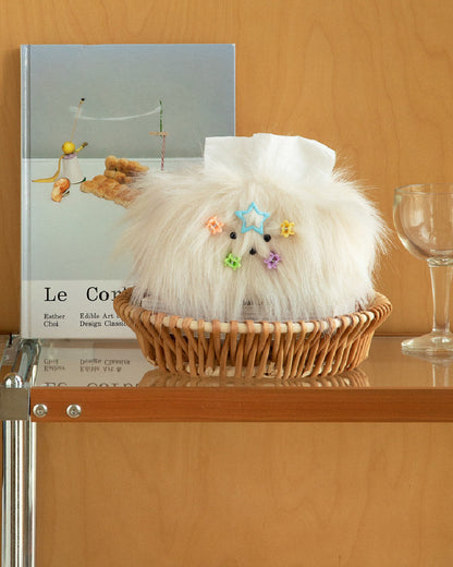 Flauschige Hunde-Taschentuchbox