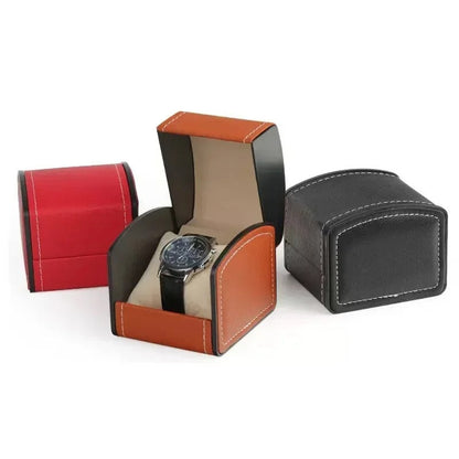 Elegante caja para relojes con almohadillas protectoras