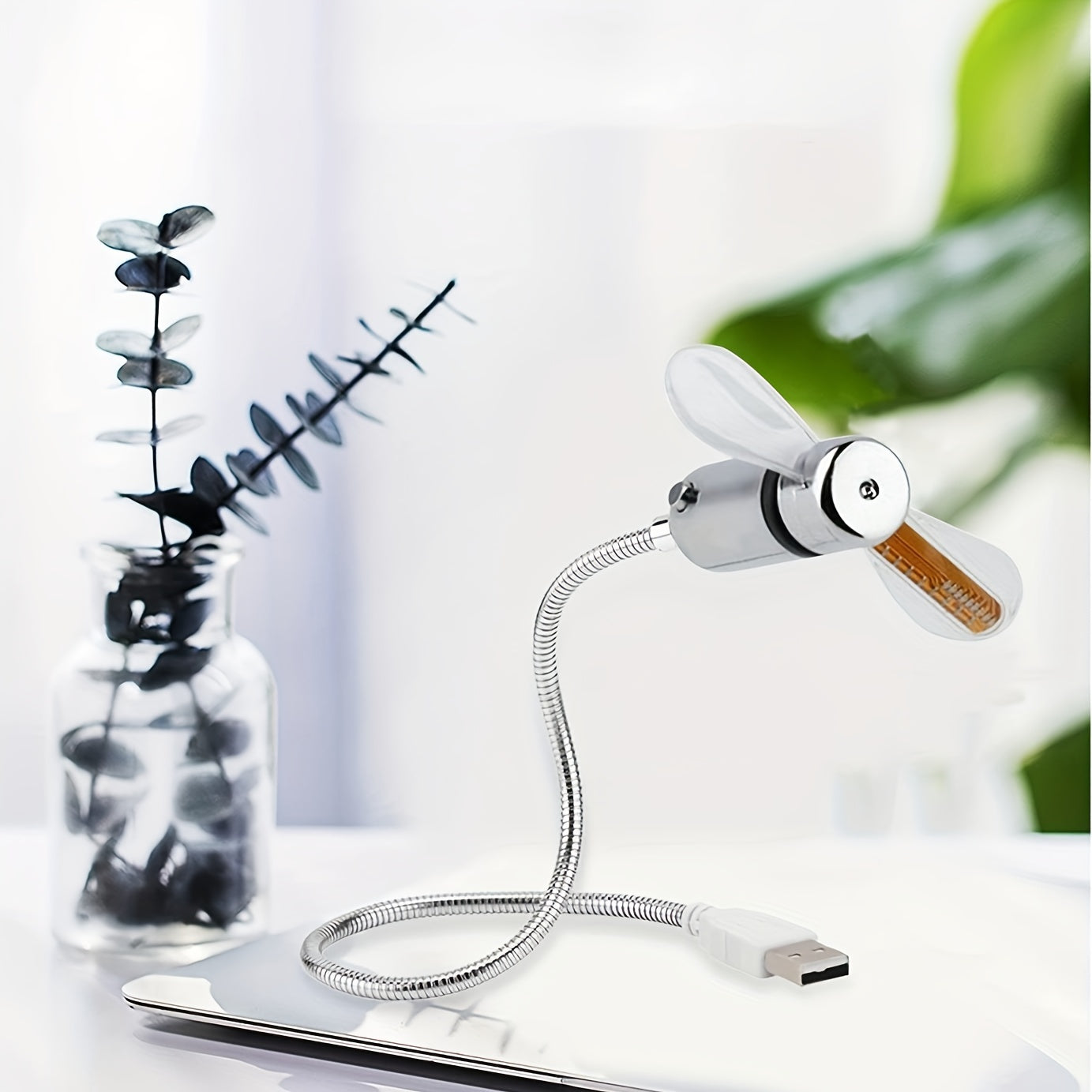 Prijenosni USB LED ventilator za sat s prikazom vremena