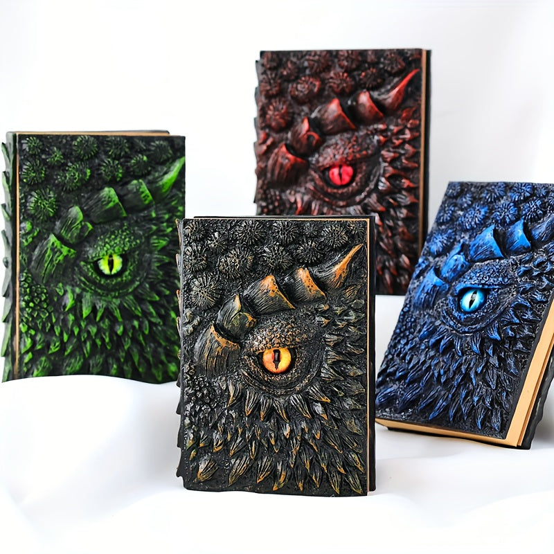 Cuaderno de fantasía con ojo de dragón: robusto y elegante