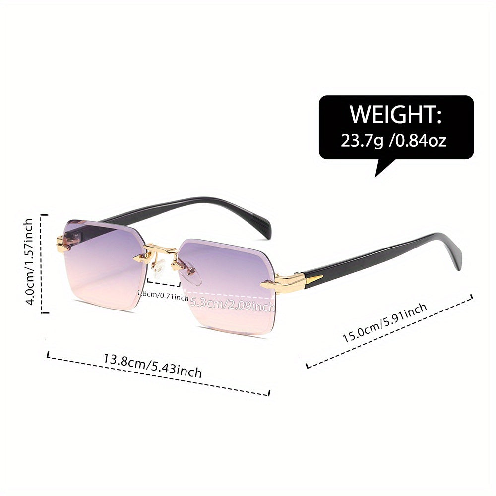 Randlose Quadratische Brille für Herren – Eleganz und Komfort in Einem