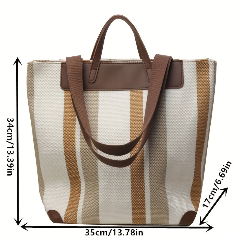 MetroStripe casual tote – Funkcionalnost i dizajn