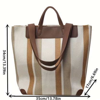 MetroStripe casual tote – Funkcionalnost i dizajn