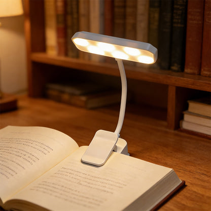 Wiederaufladbare LED Leselampe mit Clip