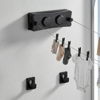 Estendal duplo extensível para montagem na parede