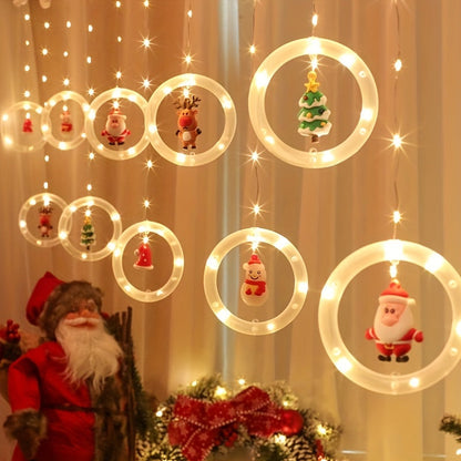 Grinalda de luzes LED de Natal com pendentes iluminados