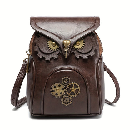 Steampunk mini torbica s motivom sove – Stilski i funkcionalno