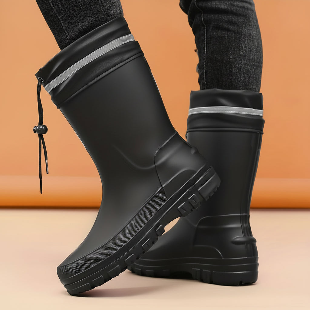 Gefütterte Winterstiefel mit Profilsohle