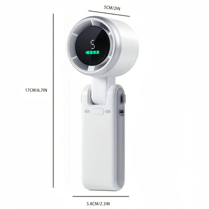 Kompaktni turbo ručni ventilator – 3-u-1 USB punjivi s 5 brzina