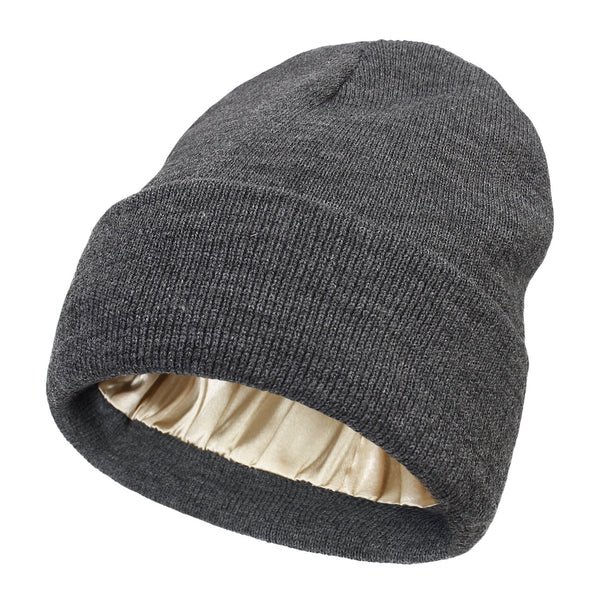 Wintermütze mit Umschlag und glattem Innenfutter für kalte Tage