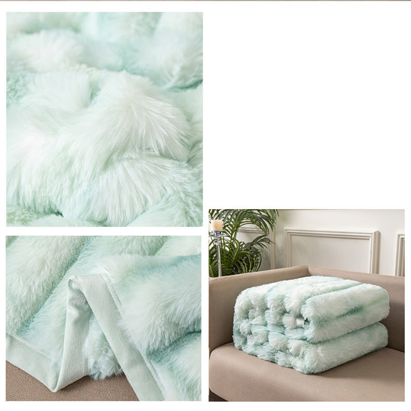 Weiche Flauschdecke mit Tie-Dye-Muster