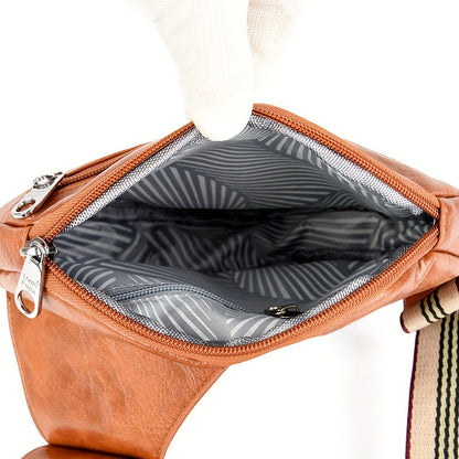 Vintage torba preko ramena od umjetne kože – Podesivi remen sa kopčom