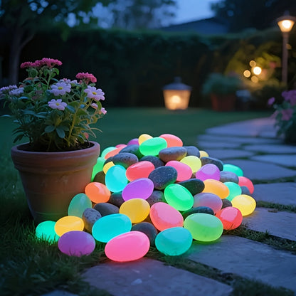 Pedras de jardim encantadoras e luminosas – atmosféricas e sustentáveis.