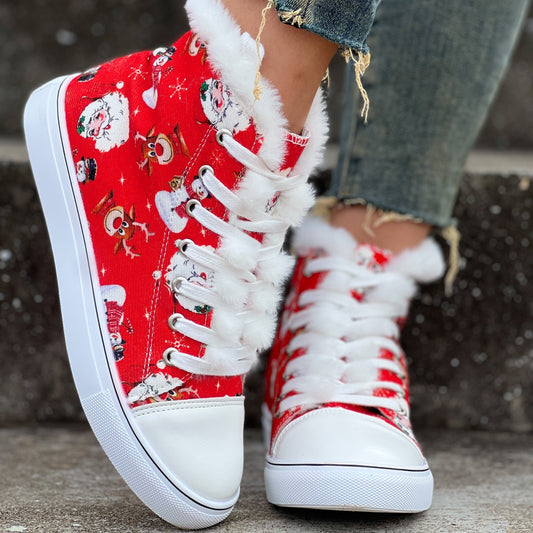 Zapatillas navideñas Sanne: para un look invernal alegre