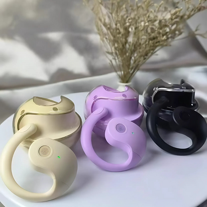 Auscultadores Bluetooth com tradução de idiomas em tempo real e estojo de carregamento