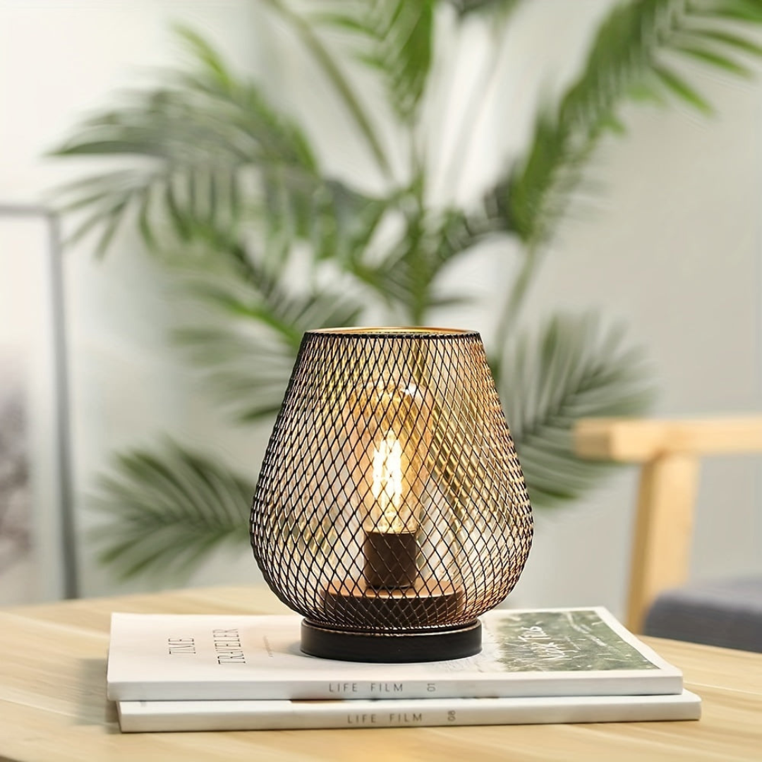 Bežična LED stolna svjetiljka s metalnom rešetkom