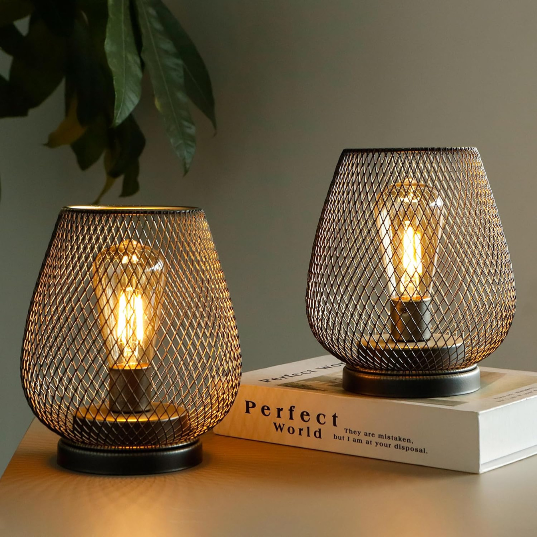 Bežična LED stolna svjetiljka s metalnom rešetkom