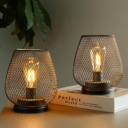 Bežična LED stolna svjetiljka s metalnom rešetkom