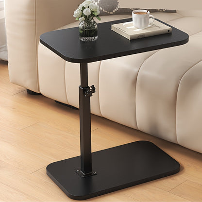 Mesa auxiliar regulable en altura con tablero de madera para sofá y cama