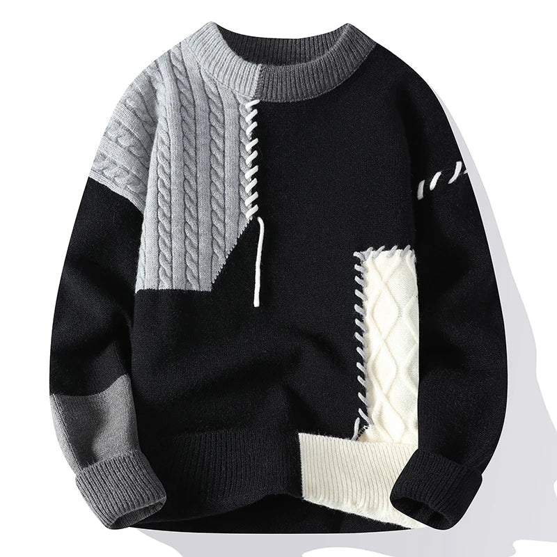 Luna Patchwork pulover – Za moderan i topao izgled