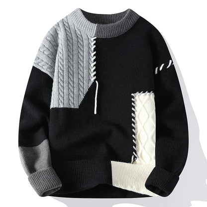 Luna Patchwork pulover – Za moderan i topao izgled