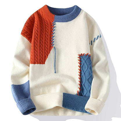 Luna Patchwork pulover – Za moderan i topao izgled