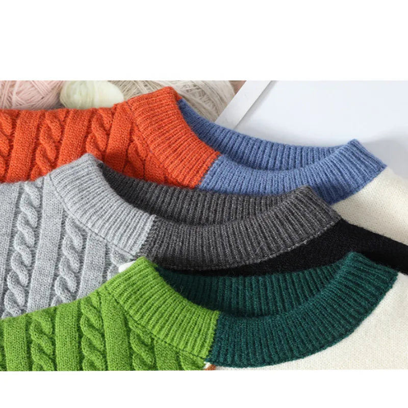 Luna Patchwork pulover – Za moderan i topao izgled