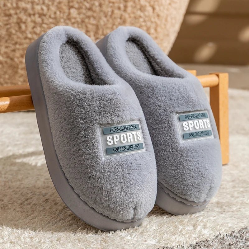 Zapatillas de casa de felpa para mujer con lazos
