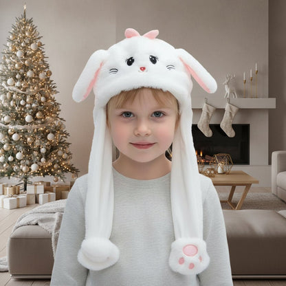 Gorro interactivo de conejo con orejas móviles