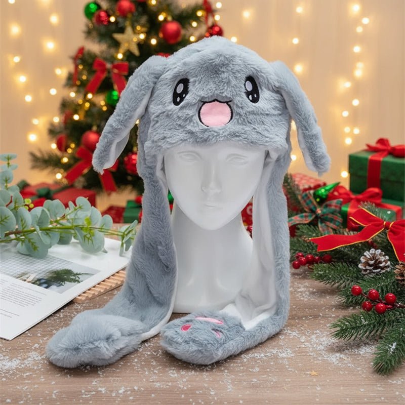 Gorro interactivo de conejo con orejas móviles