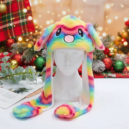 Gorro interactivo de conejo con orejas móviles