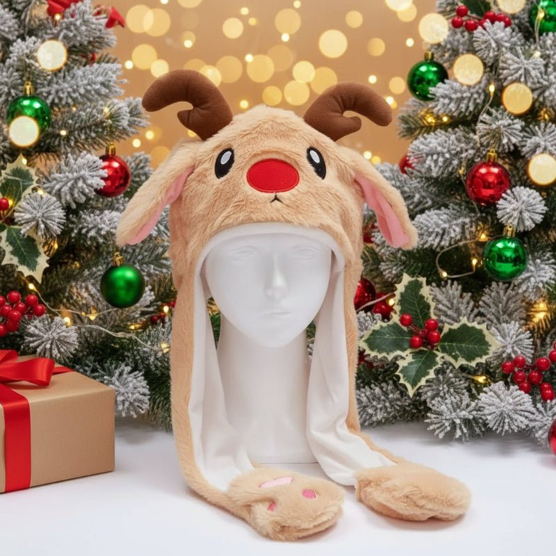 Gorro interactivo de conejo con orejas móviles
