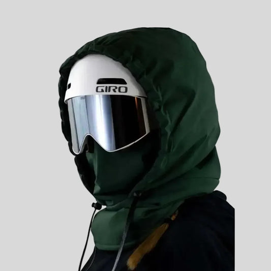 Balaclava de inverno com capuz e proteção facial