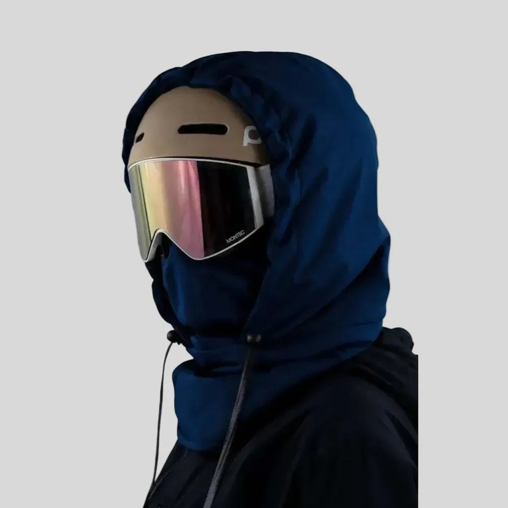 Balaclava de inverno com capuz e proteção facial