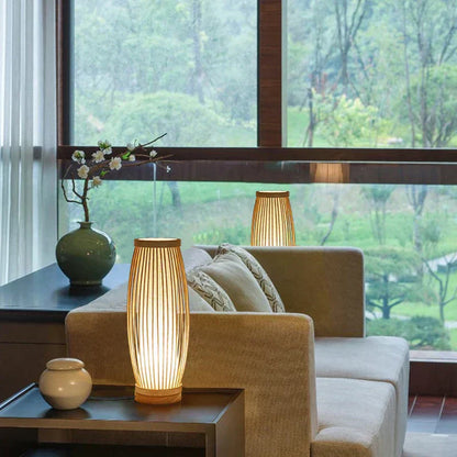 Japanska stolna lampa od bambusa – Zen stil ambijentalnog osvjetljenja