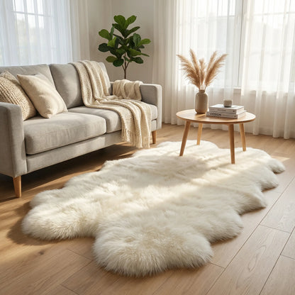 Alfombra mullida de forma orgánica para espacios habitables