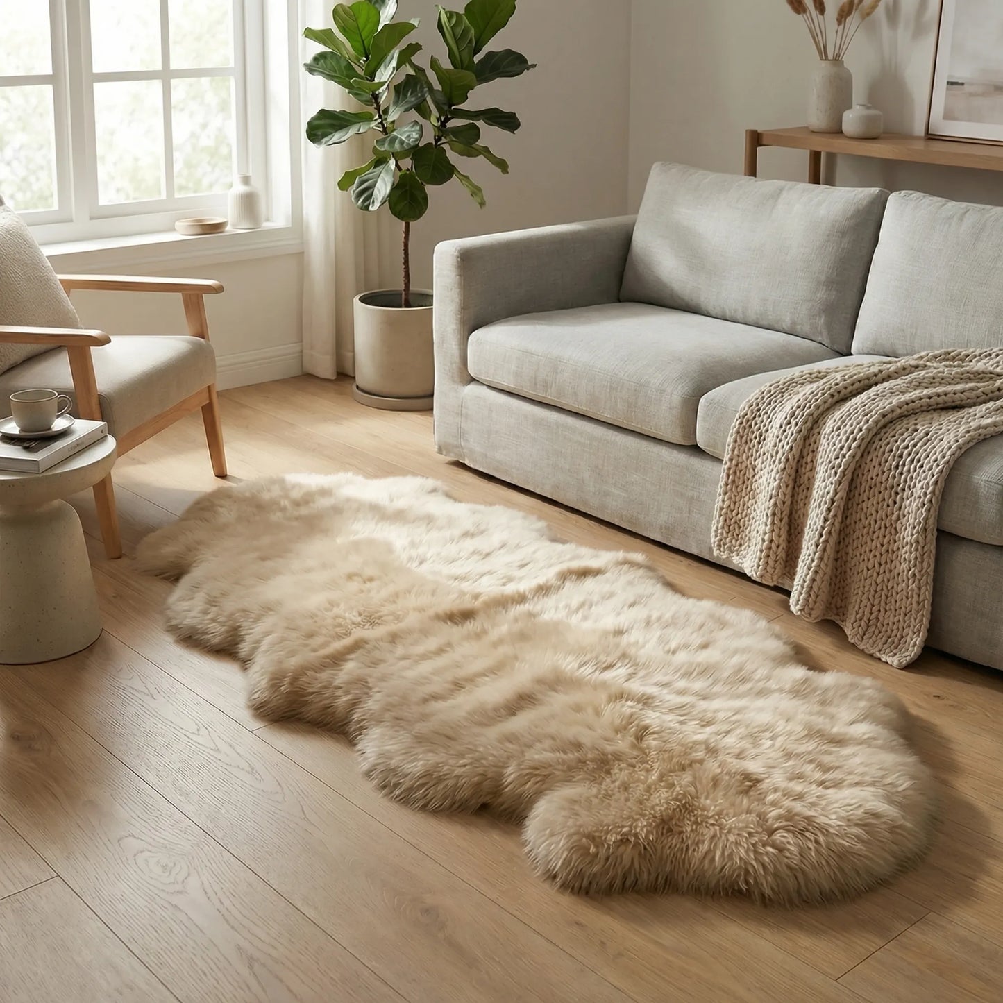 Alfombra mullida de forma orgánica para espacios habitables