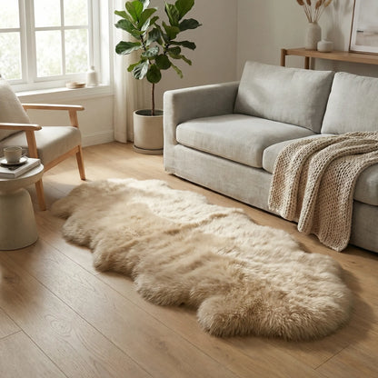 Alfombra mullida de forma orgánica para espacios habitables