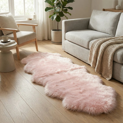 Alfombra mullida de forma orgánica para espacios habitables