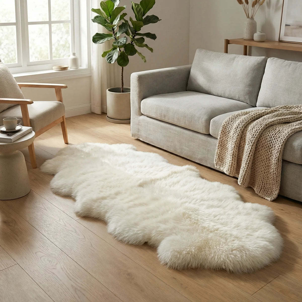 Alfombra mullida de forma orgánica para espacios habitables