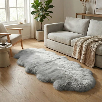 Alfombra mullida de forma orgánica para espacios habitables