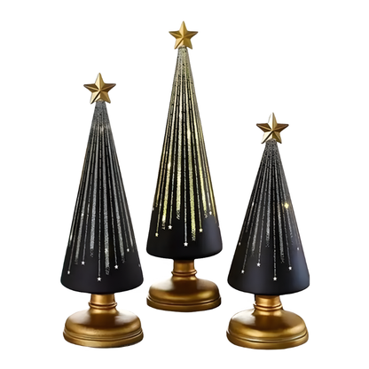 Lámpara de mesa con árbol de Navidad LED y estrella