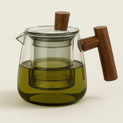Tetera de vidrio con colador de té extraíble