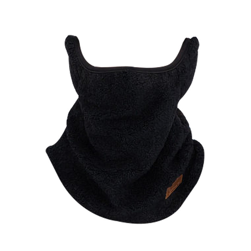 Mascarilla facial de invierno para hombre de forro polar con calentador de cuello