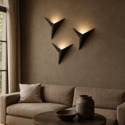 Lámpara de pared LED geométrica con forma de pájaro